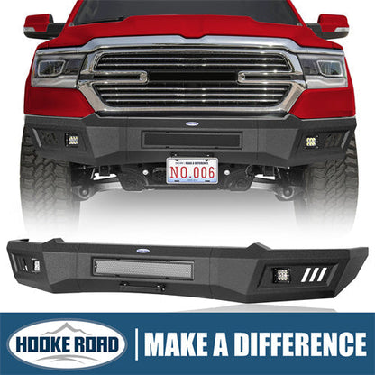 2019-2024 Ram 1500 Aftermarket Front Full-Width Bumper w/LED Lights (Excluding EcoDiesel & Rebel & TRX & Classic Models) - Hooke Road