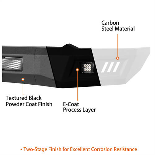 2019-2024 Ram 1500 Aftermarket Front Full-Width Bumper w/LED Lights (Excluding EcoDiesel & Rebel & TRX & Classic Models) - Hooke Road