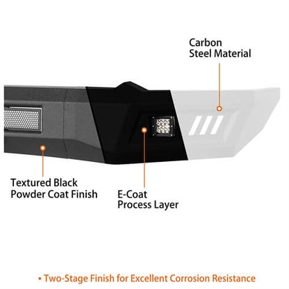 2019-2024 Ram 1500 Aftermarket Front Full-Width Bumper w/LED Lights (Excluding EcoDiesel & Rebel & TRX & Classic Models) - Hooke Road