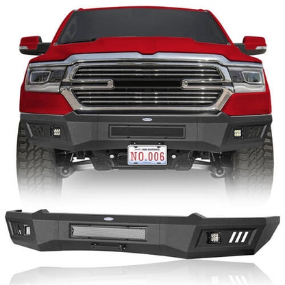 2019-2024 Ram 1500 Aftermarket Front Full-Width Bumper w/LED Lights (Excluding EcoDiesel & Rebel & TRX & Classic Models) - Hooke Road