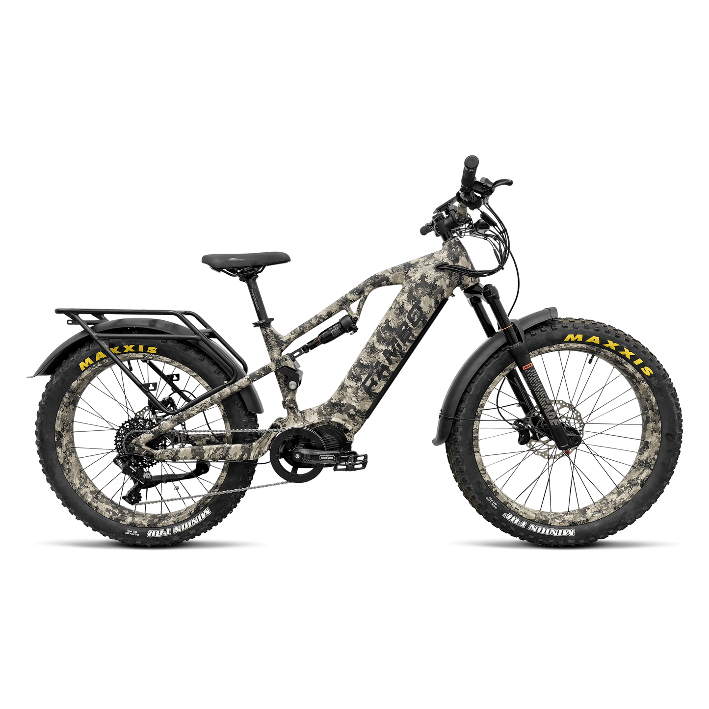 Rambo Dominator Ultra Drive Fat Tire All-Terrain Electric Bike - 48V 15-30Ah 1000W full suspension hydraulic brakes