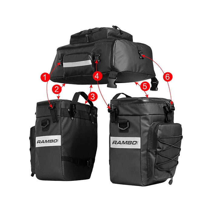 Rambo Electric Bike Triple Accessory Bag