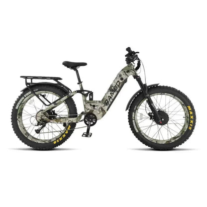 Rambo Hellcat FS All-Wheel Drive Fat Tire Electric Bike - 48V 20Ah dual 1000W hub motors, built-in cargo rack