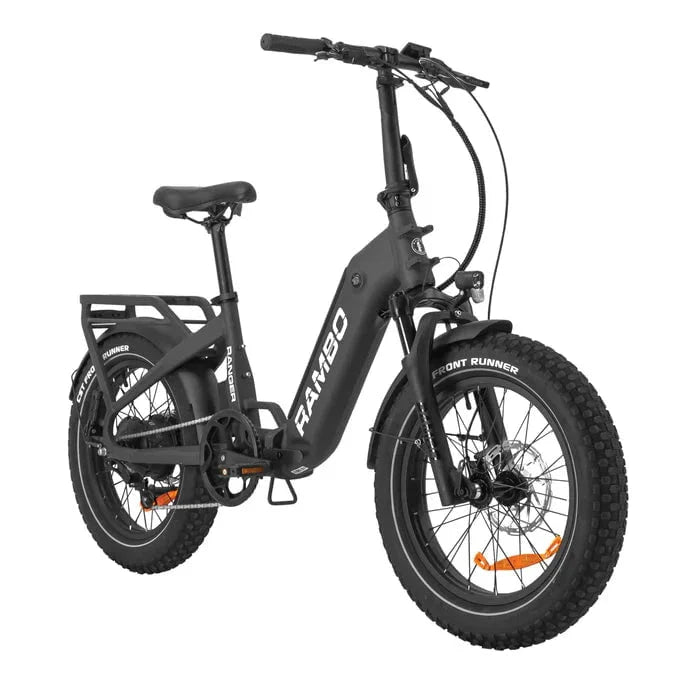 Rambo Ranger Folding Step-Through All-Terrain Electric Bike - 48V 10.4Ah 750W Hub Bafang Motor Hydraulic Brakes
