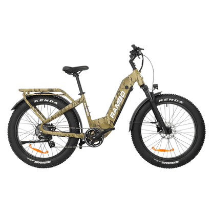 Rambo THE SAVAGE 2.0 Step-Thru Fat Tire Electric Bike - 48V 15Ah 750-1000w hub motor, powered by Bafang