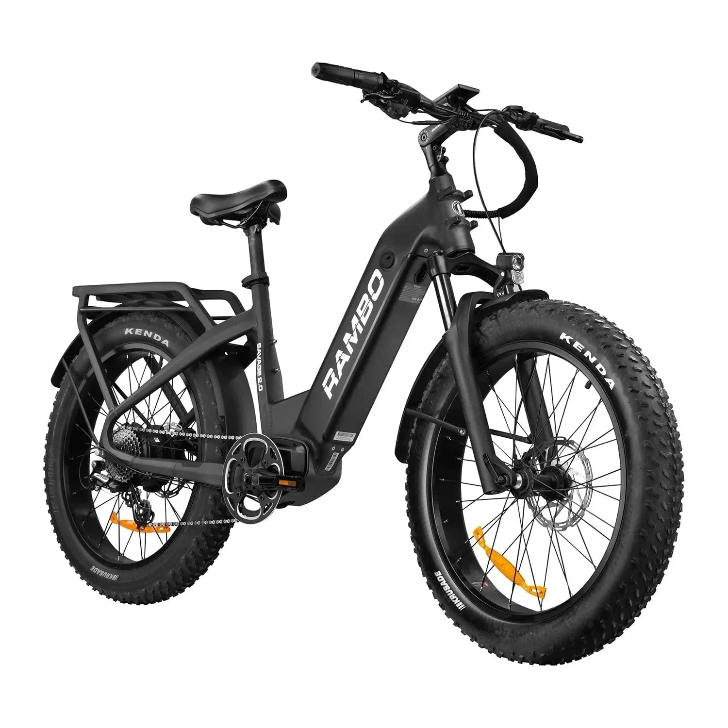 Rambo THE SAVAGE 2.0 Step-Thru Fat Tire Electric Bike - 48V 15Ah 750-1000w hub motor, powered by Bafang