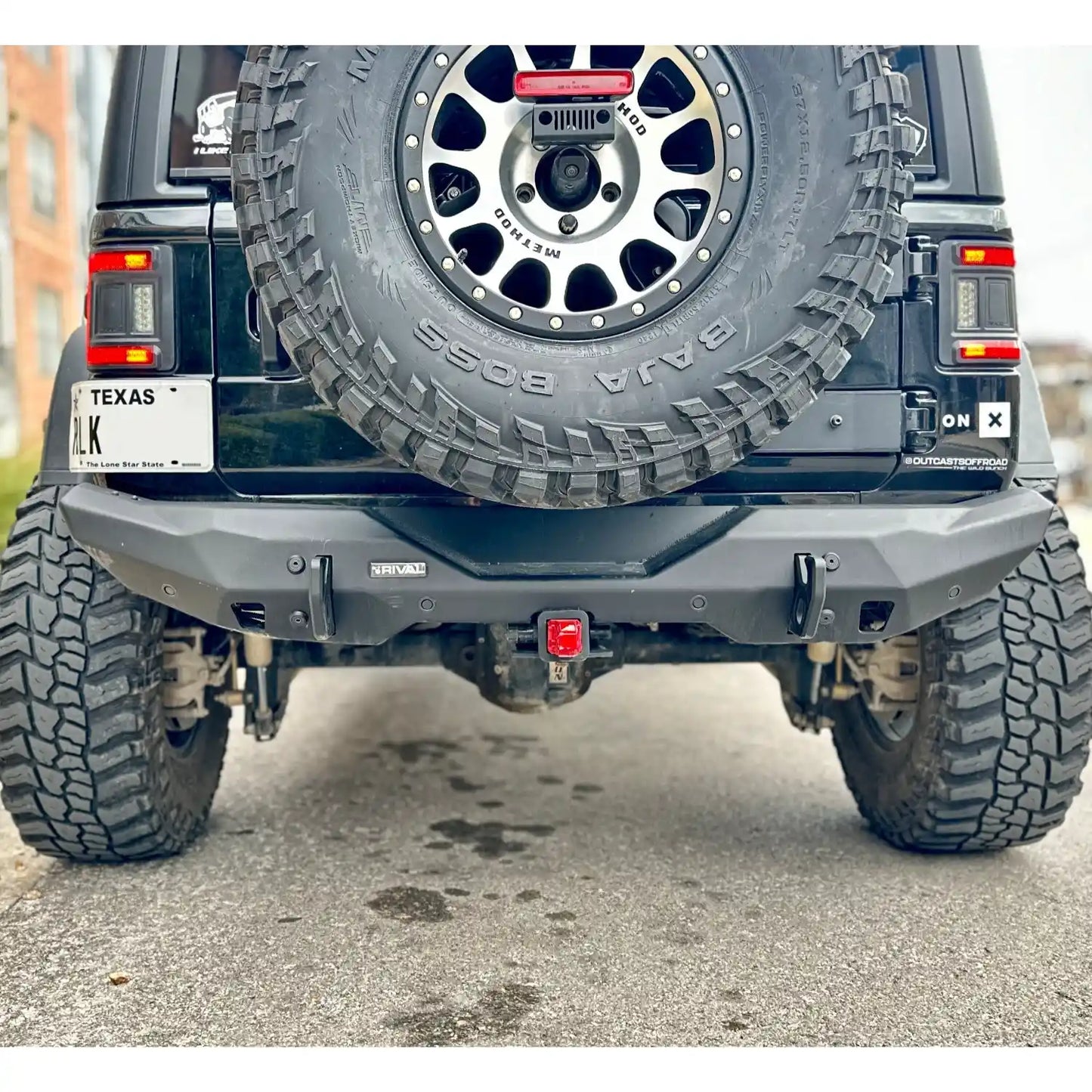 RIVAL Rear Aluminum Stubby Bumper 2018+ Jeep Wrangler JL - 2D.2709.2-NL