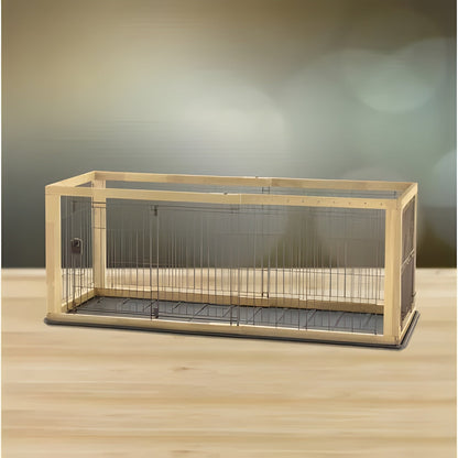 Richell Expandable Pet Crate Natural For Small And Medium Size Dogs - 80007