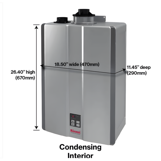 Rinnai SE+ 9 GPM Indoor Condensing Tankless Water Heater with Smart-Circ™ - NG