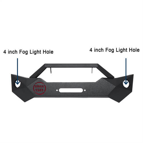 Hooke Road Rock Crawler Stubby Front Bumper & Different Trail Rear Bumper Combo(07-18 Jeep Wrangler JK JKU)