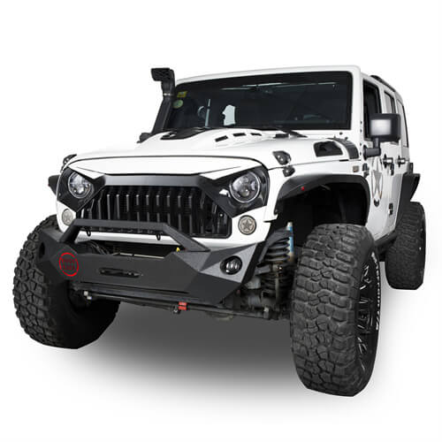 Hooke Road Rock Crawler Stubby Front Bumper & Different Trail Rear Bumper Combo(07-18 Jeep Wrangler JK JKU)