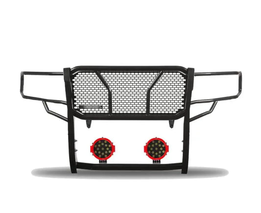 RU-DORA19-B-PLR Black Horse Rugged Heavy Duty Grille Guard Kit - BLKRUDORA19BP