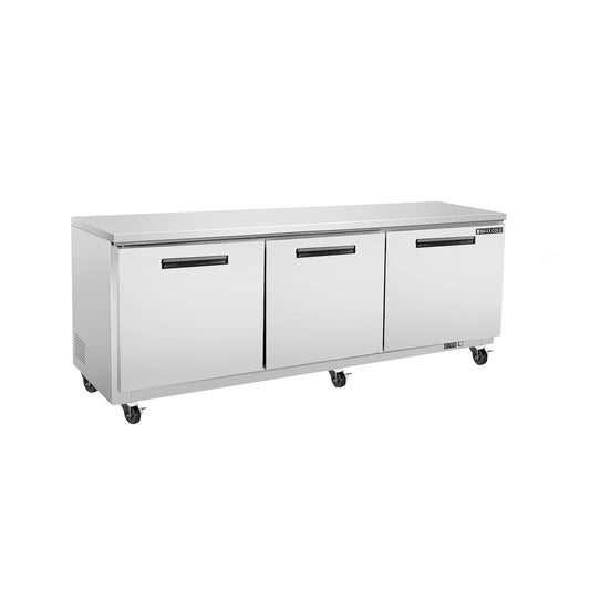 Maxx Cold Triple Door Undercounter Refrigerator, 72"W, 18 cu. ft. Storage Capacity, in Stainless Steel - MXCR72UHC