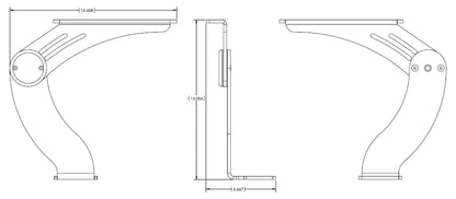 TACO Marine STBD Side Console Leaning Post Arm Rest Polished 316 SS - 74.16592