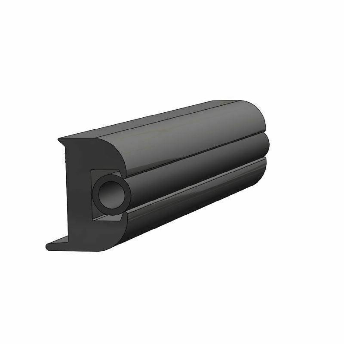 TACO Marine Flexible Rub Rail Kit 1-1/4" X 15/16" 50' Black w/ Black Insert - V11-3447BBK50-2