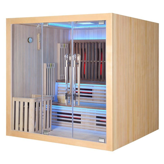 Sauna Hammam SAUNA COMBI BOREAL ELEGANCE PRO 6 - 200X200 INFRARED + STEAM - MK530178021