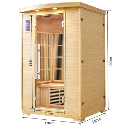 Sauna Hammam NORDICA CARBONE IR2 infrared sauna - (2 PLACES) 120x100 - MK51562016