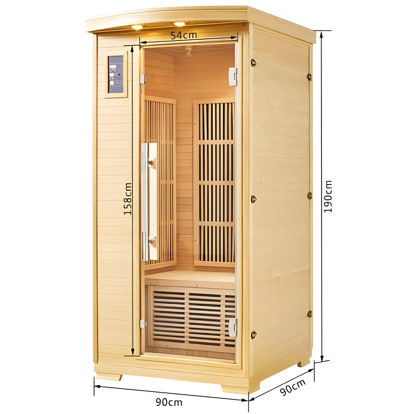 Sauna Hammam NORDICA® CARBONE IR1 INFRARED SAUNA (1 PLACE) 90X90 - MK51562015