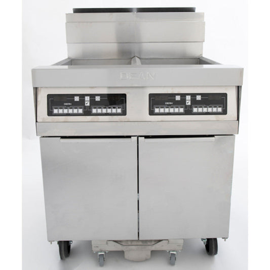 Frymaster Dean SCFSM250G Multiple Battery Gas Fryer with Built-In Filtration - FRYSCFSM250G