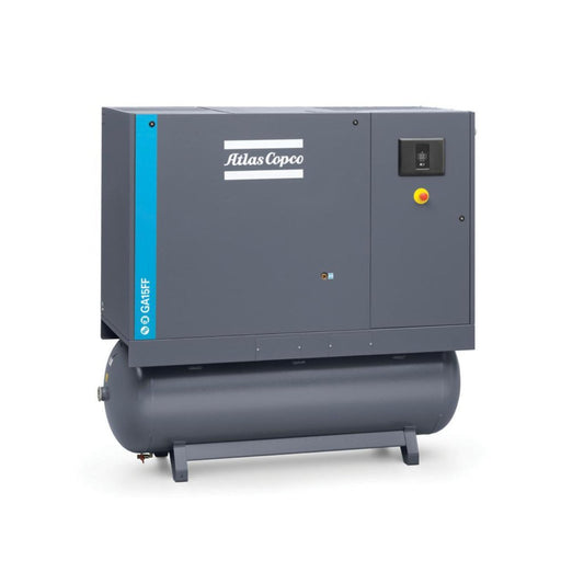 Atlas Copco 7.5HP, 28 CFM, 71 Gallon GA5 Rotary Screw Air Compressor 208-230/460V - 	8153136939