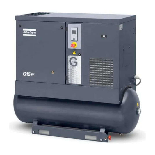 Atlas Copco 20HP, 62.8 CFM, 120 Gallon G15 Rotary Screw Air Compressor 208-230/460V - 8153290898