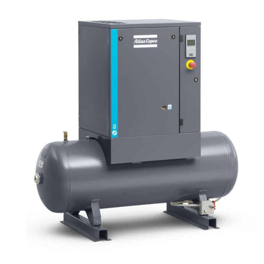 Atlas Copco 3HP, 8.5 CFM, 53 Gallon G2 Rotary Screw Air Compressor 230V 1PH - 8152103801