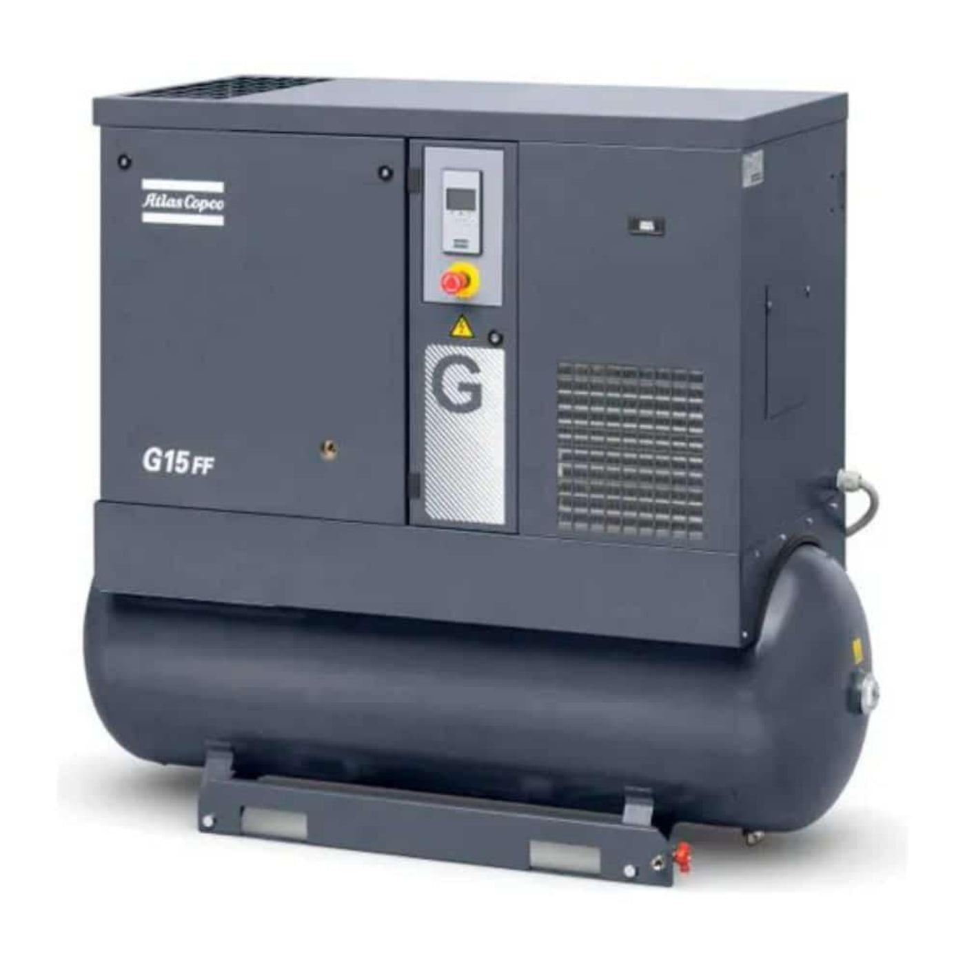 Atlas Copco 20HP, 62.8 CFM, 120 Gallon G15 Rotary Screw Air Compressor 208-230/460V - 8153290898