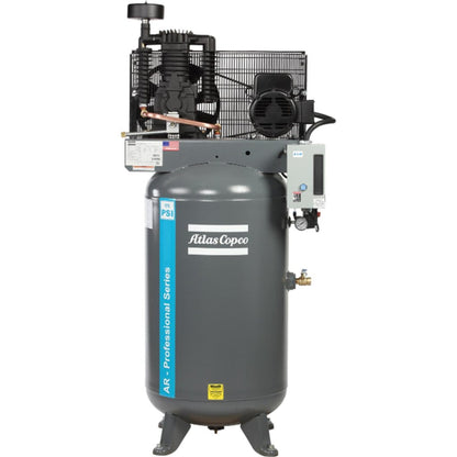Atlas Copco 7.5HP, 25 CFM, 80 Gallon AR Professional Series Piston Air Compressor 230V 1PH - 8090303325