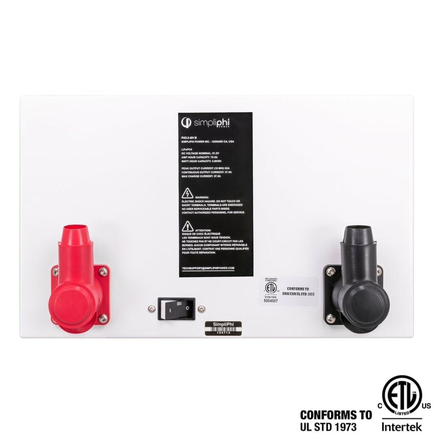 Simpliphi PHI 3.8 kWh Lithium Ferro Phosphate(LFP) Battery, 24V - PHI-3.8-24-60
