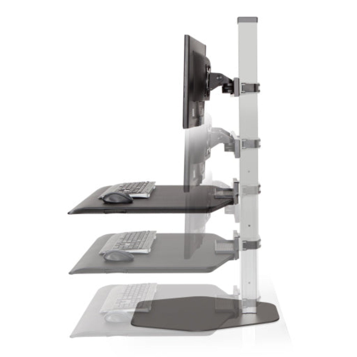 Innovative Winston Workstation Dual Monitor Adjustable Standing Desk Converter - 18089