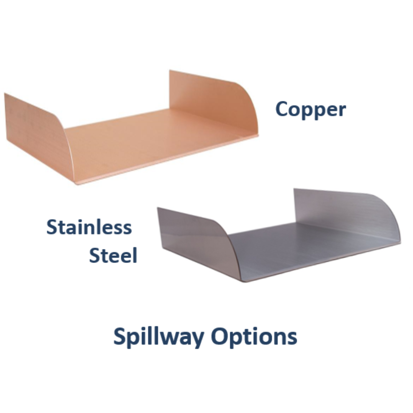 Slick Rock Concrete 36" Spill Classic Large Water Bowl with Copper Spillway - KSPCL3618SPC