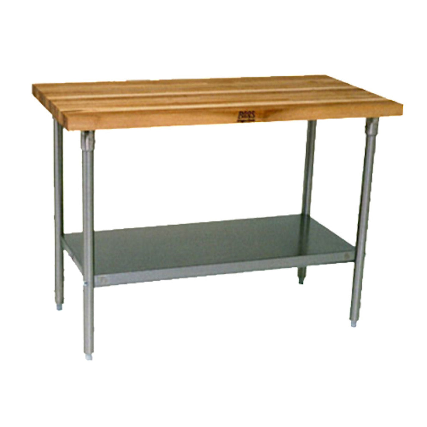 John Boos Wood Top 48" W x 30" D Work Table with Undershelf - JBSNS08