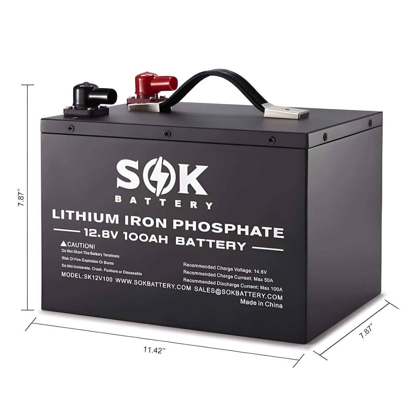 SOK Battery [100Ah] 12V LiFePO4 Deep Cycle Battery | Lithium Solar Battery | Choose Model