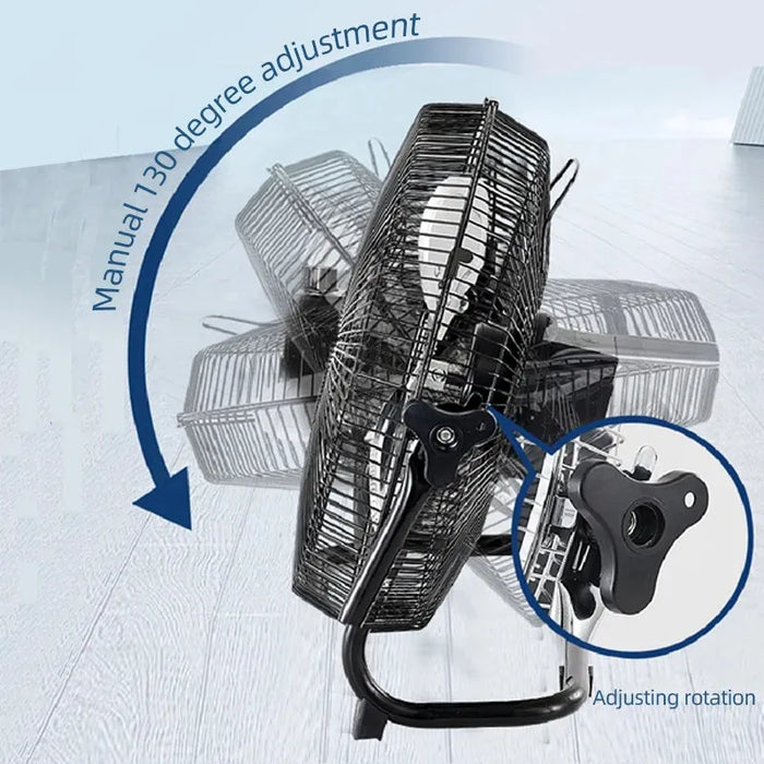 Solar Panel Fan Large Inch Camping Fans Rechargeable Powerful Blower