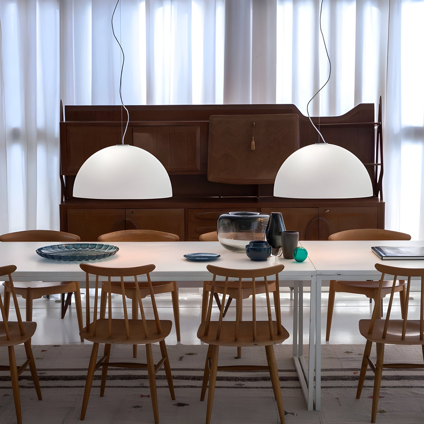 Oluce Sonora Opaline Pendant - OL-SONORA-438-WH