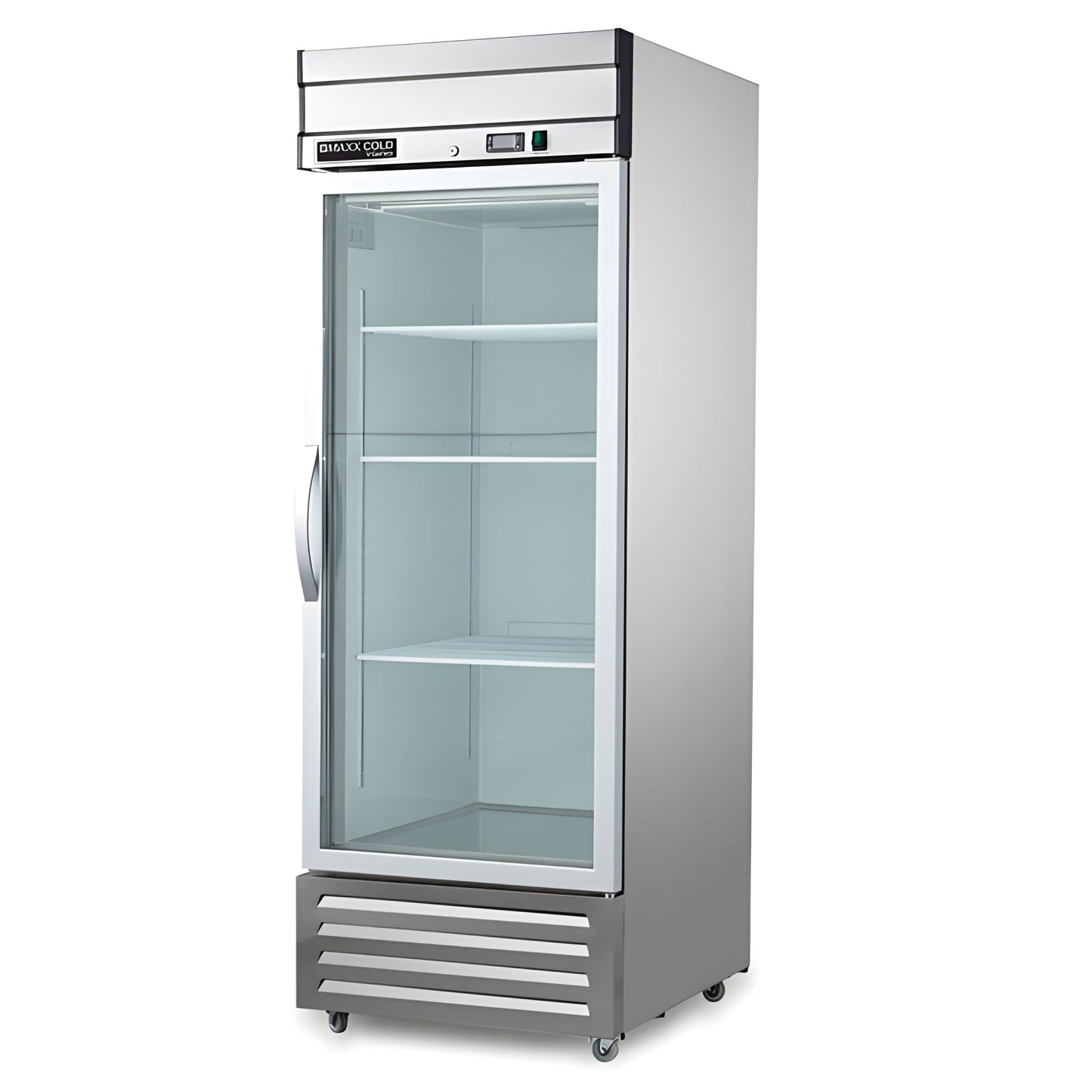 Maxx Cold V-Series 1 Glass Door Reach-In Refrigerator, Bottom Mount, in Stainless Steel - MVR-23GDHC