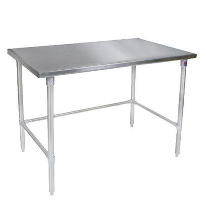 John Boos ST6-30120SBK Open Base 120" W x 30" D Stainless Steel Work Table