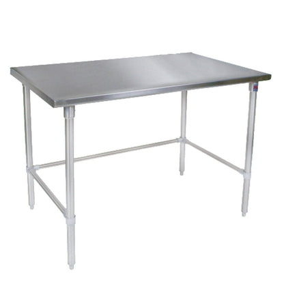 John Boos ST6-3684GBK 84" W x 36" D Work Table with Stainless Steel Top - JBST63684GBK