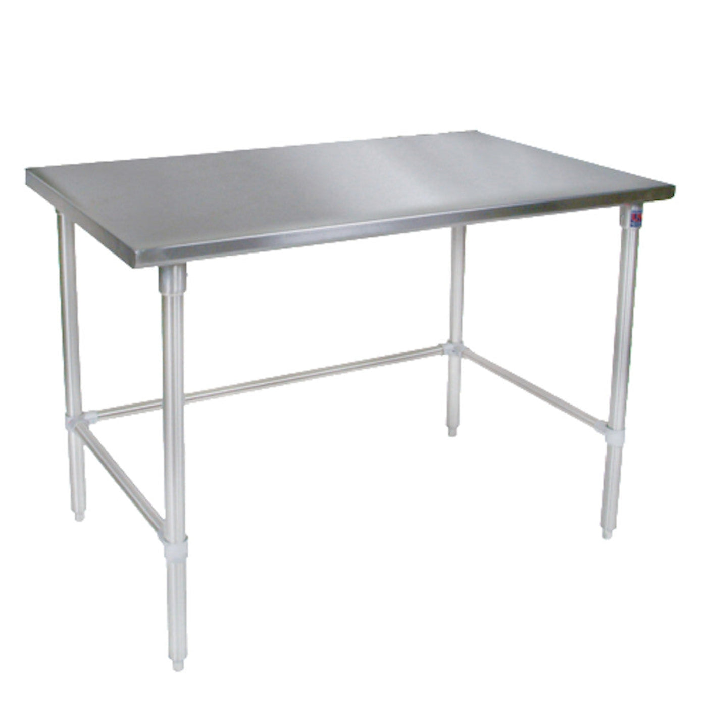 John Boos ST6-2460GSK 60"W x 24"D Work Table, Galvan Adjust. Undershelf