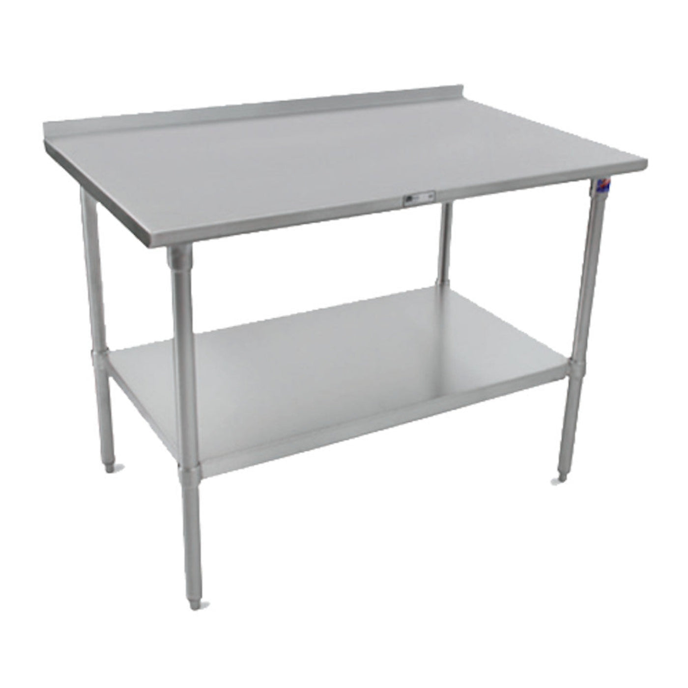 John Boos ST6R1.5-24120SSK Stainless Steel 120" W x 24" D Work Table - JBST6R1524120SSK
