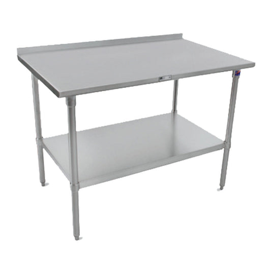 John Boos ST6R1.5-2496SSK Stainless Steel 96" W x 24" D Work Table - JBST6R152496SSK