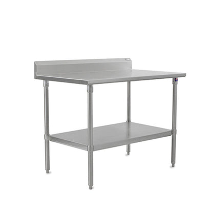 John Boos ST6R5-30108SSK 108" W x 30" D Stainless Steel Work Table - JBST6R530108SSK