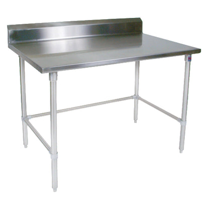 John Boos ST6R5-3084SBK Open Base 84" W x 30" D Stainless Steel Work Table - JBST6R53084SBK