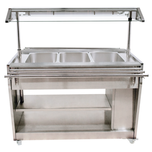 Chef AAA - Stainless Steel Steam Table with 1210 Liters GN Pan Capacity - DW-CN-1210