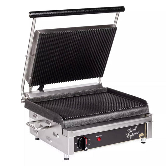 Star GX14IG Countertop Sandwich Grill with Grooved Plates-240V, 2800W - 9D-GX14IG-240V
