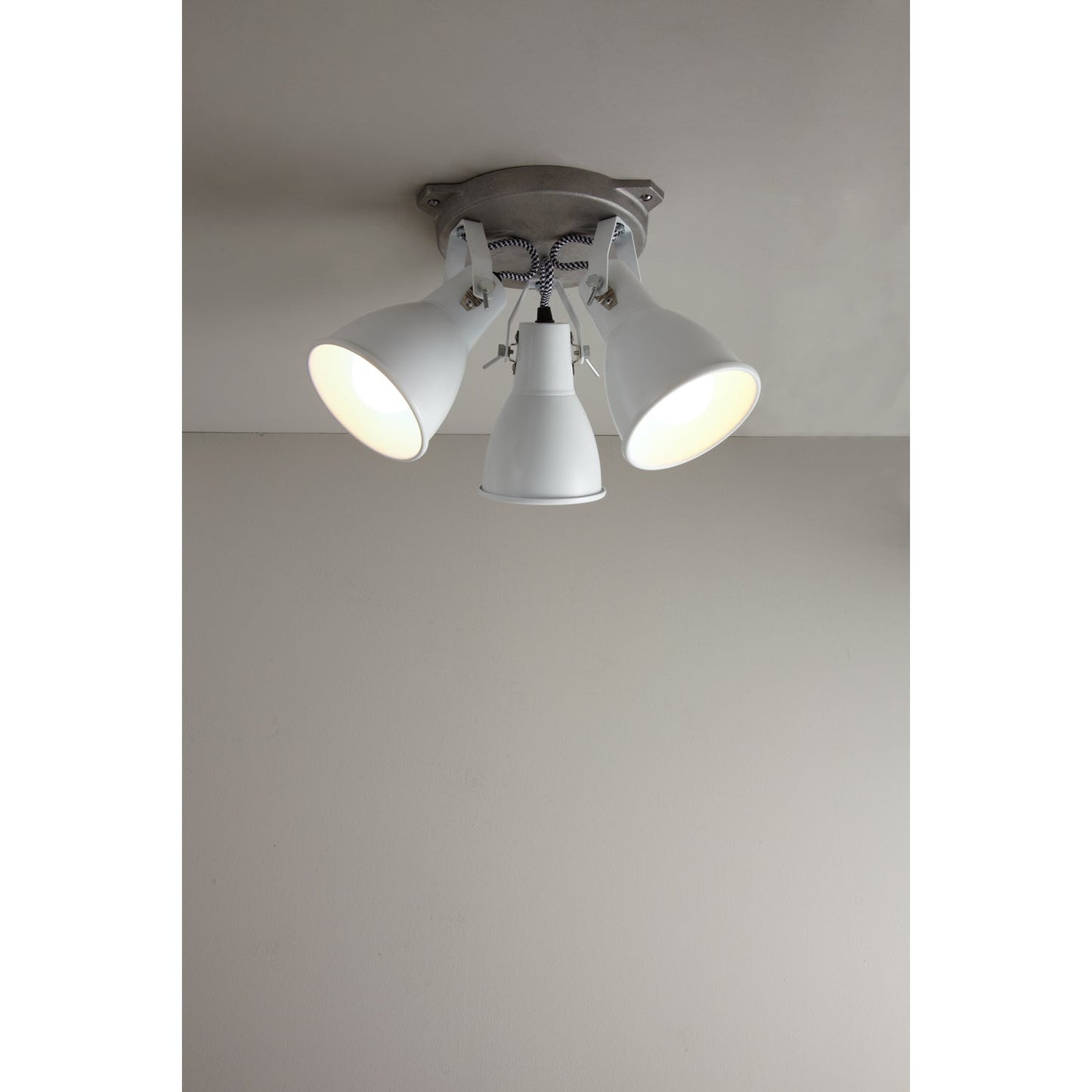 Original BTC Stirrup Triple Ceiling Light