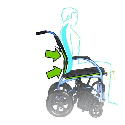 Strongback Excursion 12 + Attendant Brakes Transport Wheelchair