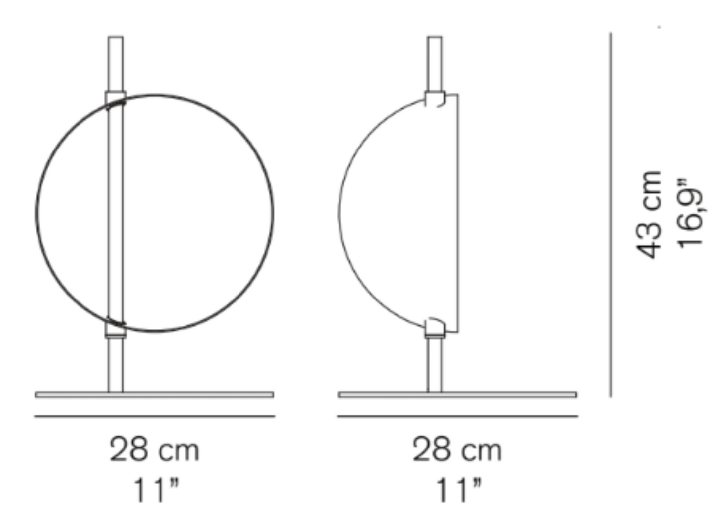 Oluce Superluna Table Lamp - OL-SUPERLUNA-297-BL