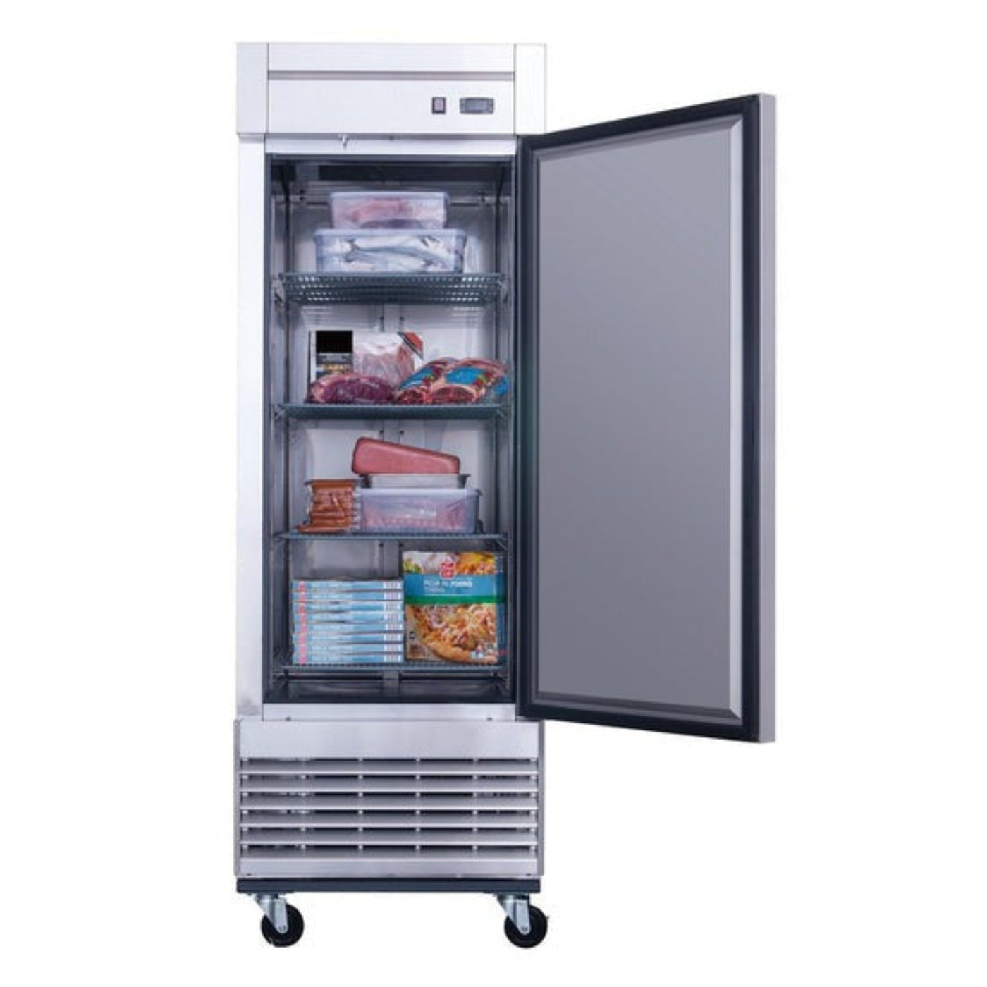 Chef AAA Commercial 27" 1 Solid Door Reach-In Freezer Stainless Steel 17.79 cu.ft. - T28F