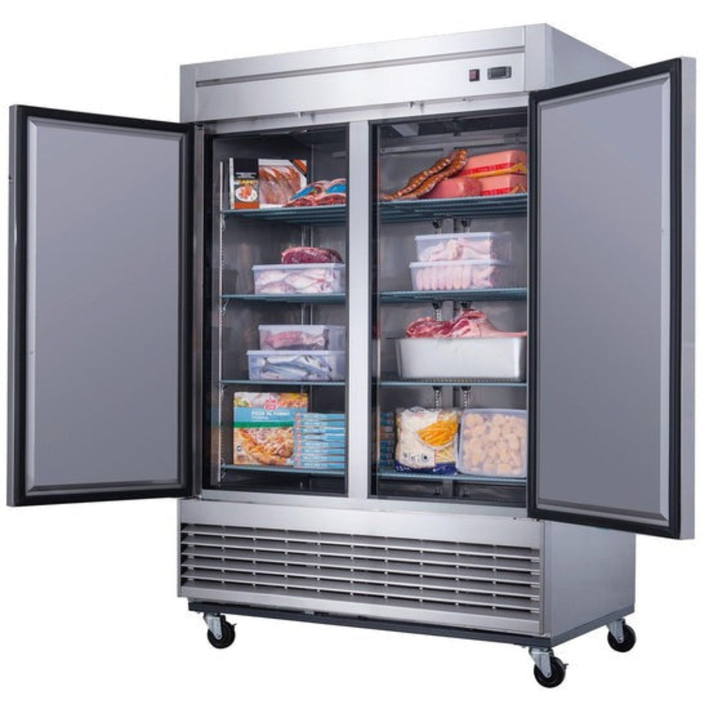 Chef AAA Commercial 55" 2 Solid Door Reach-In Freezer 40.74cu.Ft. - T55AF